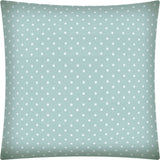 17x17 Seafoam And White Zippered Polyester Polka Dots Throw Pillow Cover