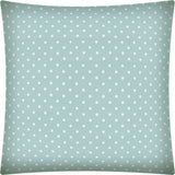 17x17 Seafoam And White Zippered Polyester Polka Dots Throw Pillow Cover