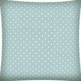 17x17 Seafoam And White Zippered Polyester Polka Dots Throw Pillow Cover