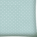 17x17 Seafoam And White Zippered Polyester Polka Dots Throw Pillow Cover