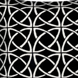 17" X 17" Black And White Zippered Polyester Interlocking Throw Pillow Cover