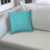 20" X 20" Turquoise And White Zippered Polyester Chevron Throw Pillow Cover