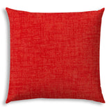 20" X 20" Coral Red Zippered Polyester Solid Color Throw Pillow Cover