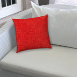 20" X 20" Coral Red Zippered Polyester Solid Color Throw Pillow Cover