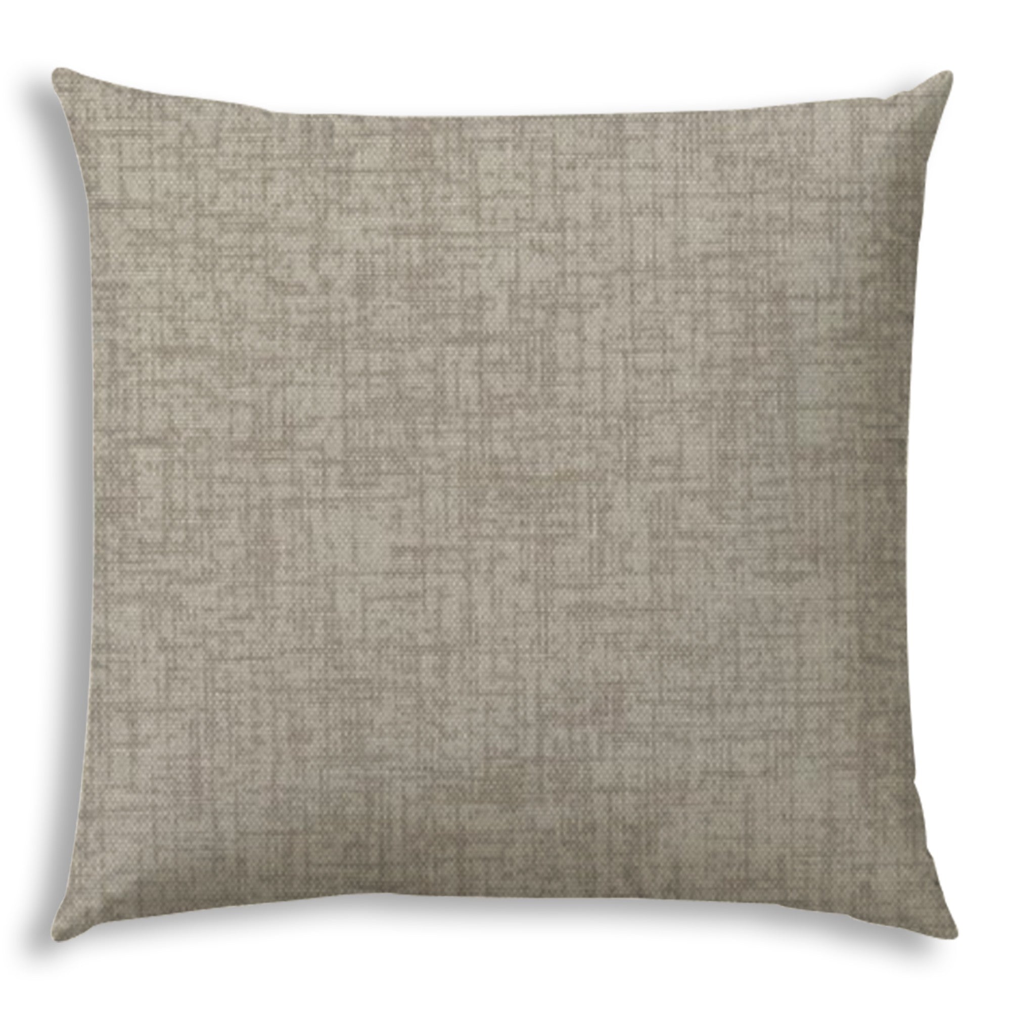 20" X 20" Light Taupe And Medium Taupe Zippered Polyester Solid Color Throw Pillow Cover