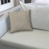 20" X 20" Light Taupe And Medium Taupe Zippered Polyester Solid Color Throw Pillow Cover