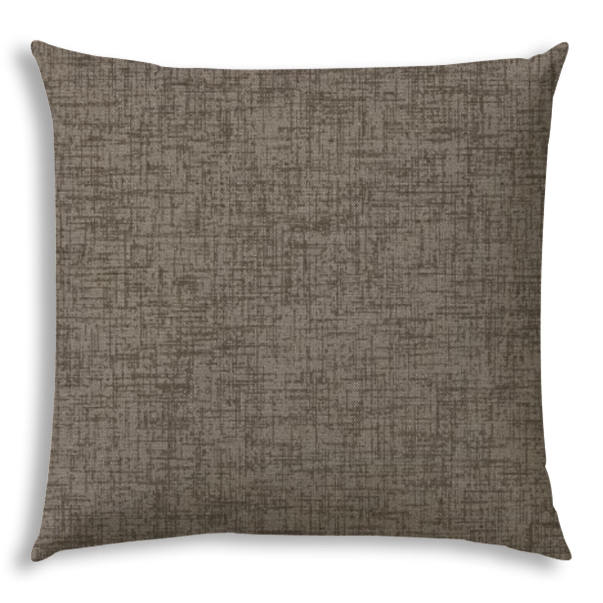 20" X 20" Medium Taupe And Dark Taupe Zippered Polyester Solid Color Throw Pillow Cover