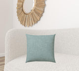 20" X 20" Seafoam Zippered Polyester Solid Color Throw Pillow Cover