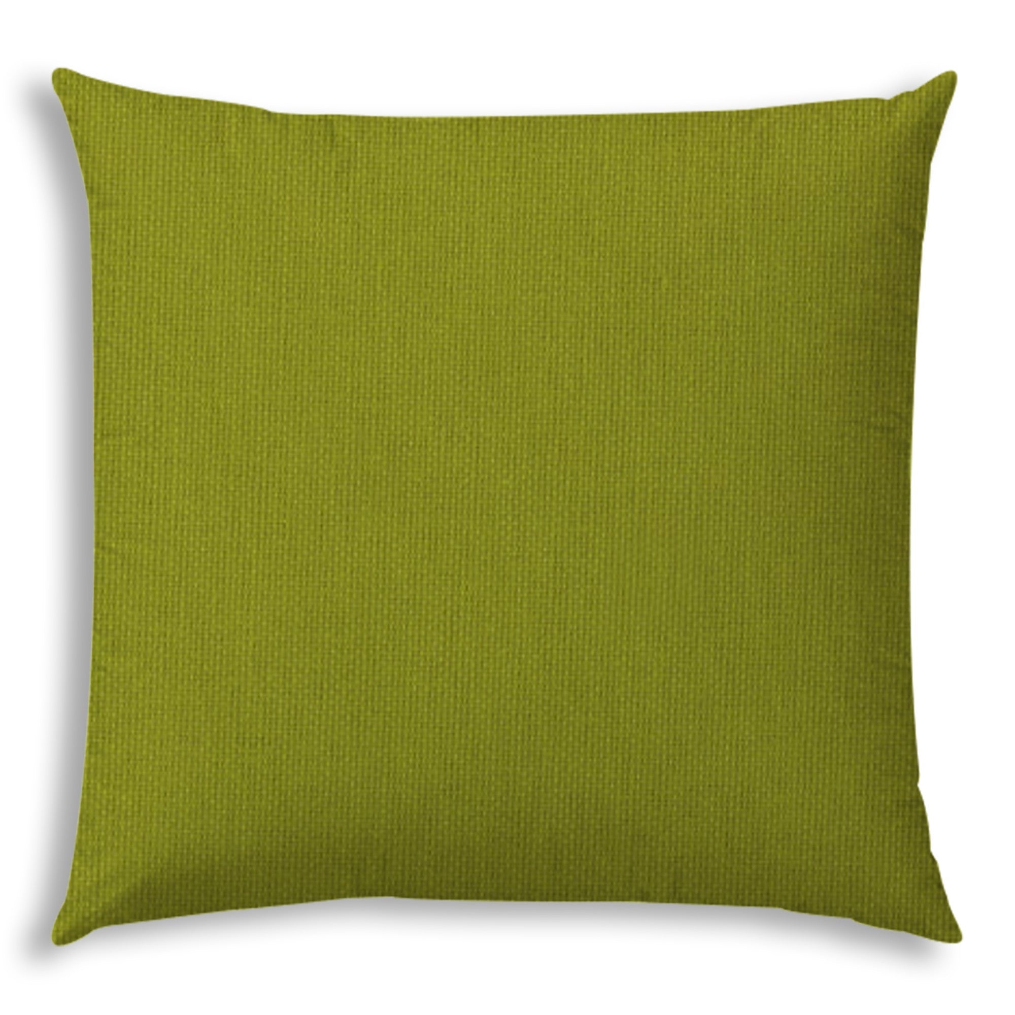 20" X 20" Kiwi Zippered Polyester Solid Color Throw Pillow Cover