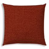 20" X 20" Brick Red Zippered Polyester Solid Color Throw Pillow Cover