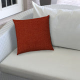 20" X 20" Brick Red Zippered Polyester Solid Color Throw Pillow Cover