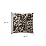 Black Modern Indoor Outdoor Zippered Pillow Cover