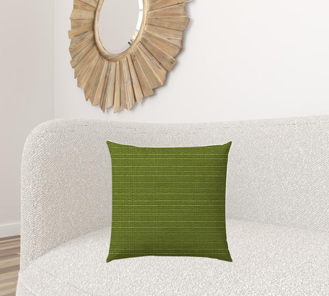 20" X 20" Kiwi Zippered Polyester Solid Color Throw Pillow Cover