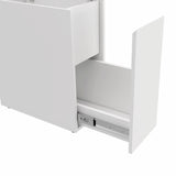 24" White One Drawer Bathroom Storage Cabinet