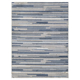 8' X 10' Blue Abstract Stain Resistant Indoor Outdoor Area Rug