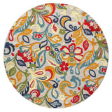 8’ x 10’ Multicolor Jacobean Floral Indoor Outdoor Area Rug