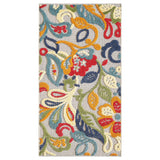 8’ x 10’ Multicolor Jacobean Floral Indoor Outdoor Area Rug