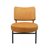 32" Orange Contemporary Rectangle and Circle Accent Chair