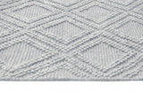 8' X 11' Gray Geometric Dhurrie Area Rug