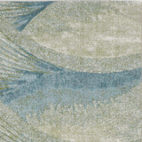 5' X 8' Blue Abstract Dhurrie Area Rug