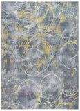 8' X 10' Gray Abstract Dhurrie Area Rug
