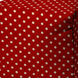 17" Red Cube Polka Dots Indoor Outdoor Pouf Cover