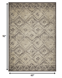 5' X 8' Gray Abstract Dhurrie Area Rug