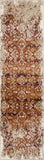 8' Rust Oriental Dhurrie Runner Rug