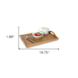 Designer Solid Teak 19" Serving Tray