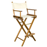 White And Brown Solid Wood Director Chair