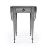 28" Grey Manufactured Wood Oval End Table With Drawer