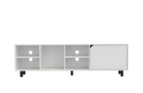 71" White Particle Board Open Shelving TV Stand