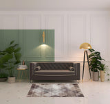 4' X 6' Brown Geometric Stain Resistant Area Rug