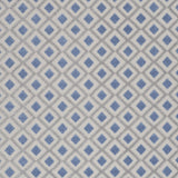 9' X 12' Blue And Grey Gingham Non Skid Indoor Outdoor Area Rug