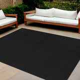 10' X 14' Black Non Skid Indoor Outdoor Area Rug