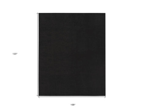 10' X 14' Black Non Skid Indoor Outdoor Area Rug