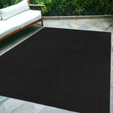 5' x 7' Black Non Skid Indoor Outdoor Area Rug