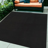 6' X 9' Black Non Skid Indoor Outdoor Area Rug