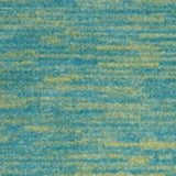 2' X 8' Blue And Green Striped Non Skid Indoor Outdoor Runner Rug
