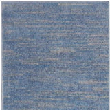 2' X 10' Blue And Grey Striped Non Skid Indoor Outdoor Runner Rug