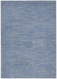 5' X 7' Blue And Grey Striped Non Skid Indoor Outdoor Area Rug