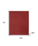 10' X 14' Brick Red Non Skid Indoor Outdoor Area Rug