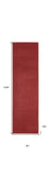 2' X 10' Brick Red Non Skid Indoor Outdoor Runner Rug