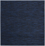 7' X 7' Midnight Blue Square Non Skid Indoor Outdoor Area Rug