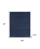 9' X 12' Midnight Blue Non Skid Indoor Outdoor Area Rug