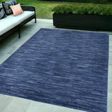 5' x 7' Blue Non Skid Indoor Outdoor Area Rug