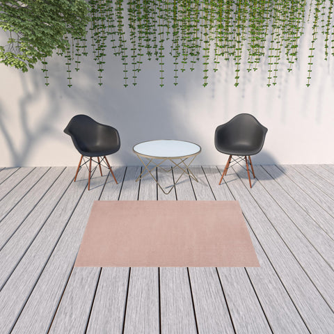 5' X 7' Pink Non Skid Indoor Outdoor Area Rug