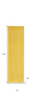 2' X 10' Yellow Non Skid Indoor Outdoor Runner Rug