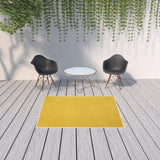 5' X 7' Yellow Non Skid Indoor Outdoor Area Rug