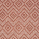6' X 9' Coral Orange Argyle Indoor Outdoor Area Rug